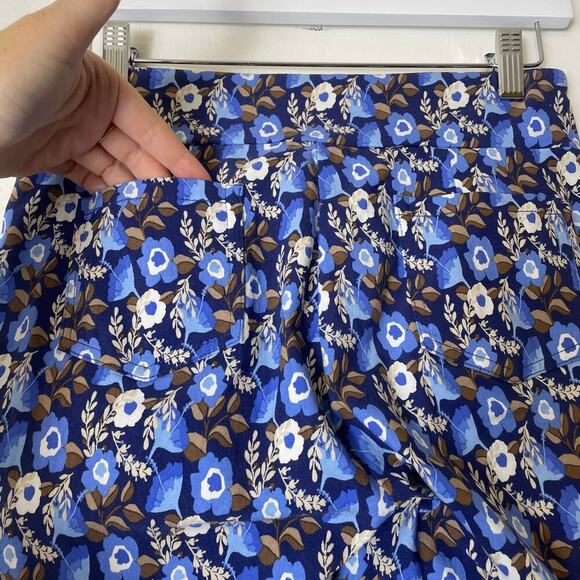 J. McLaughlin Women's Blue/Brown Printed Masie Pull-On Ankle Pant Size 4 or S - Picture 6 of 7